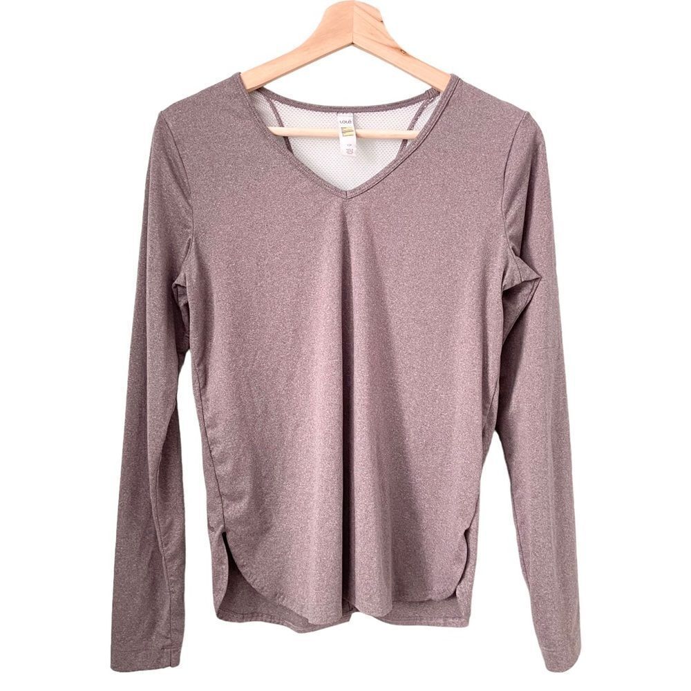 Lolë Long Sleeve V-neck Top in Size Small